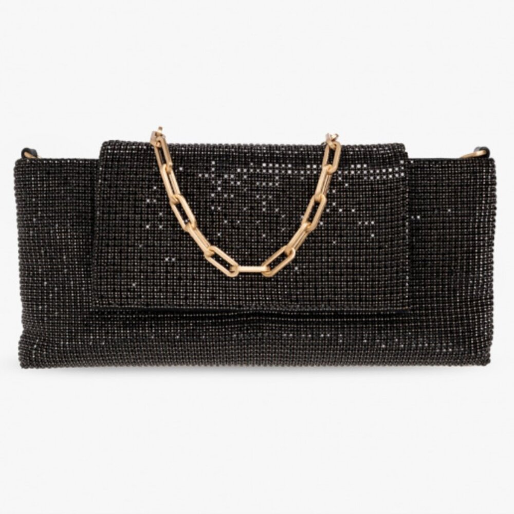 Cult Gaia Black Mirai Beaded Rhinestone Shoulder Women's Bag